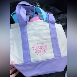 Mini Trader Joe’s Tote Bag in Pastel Purple